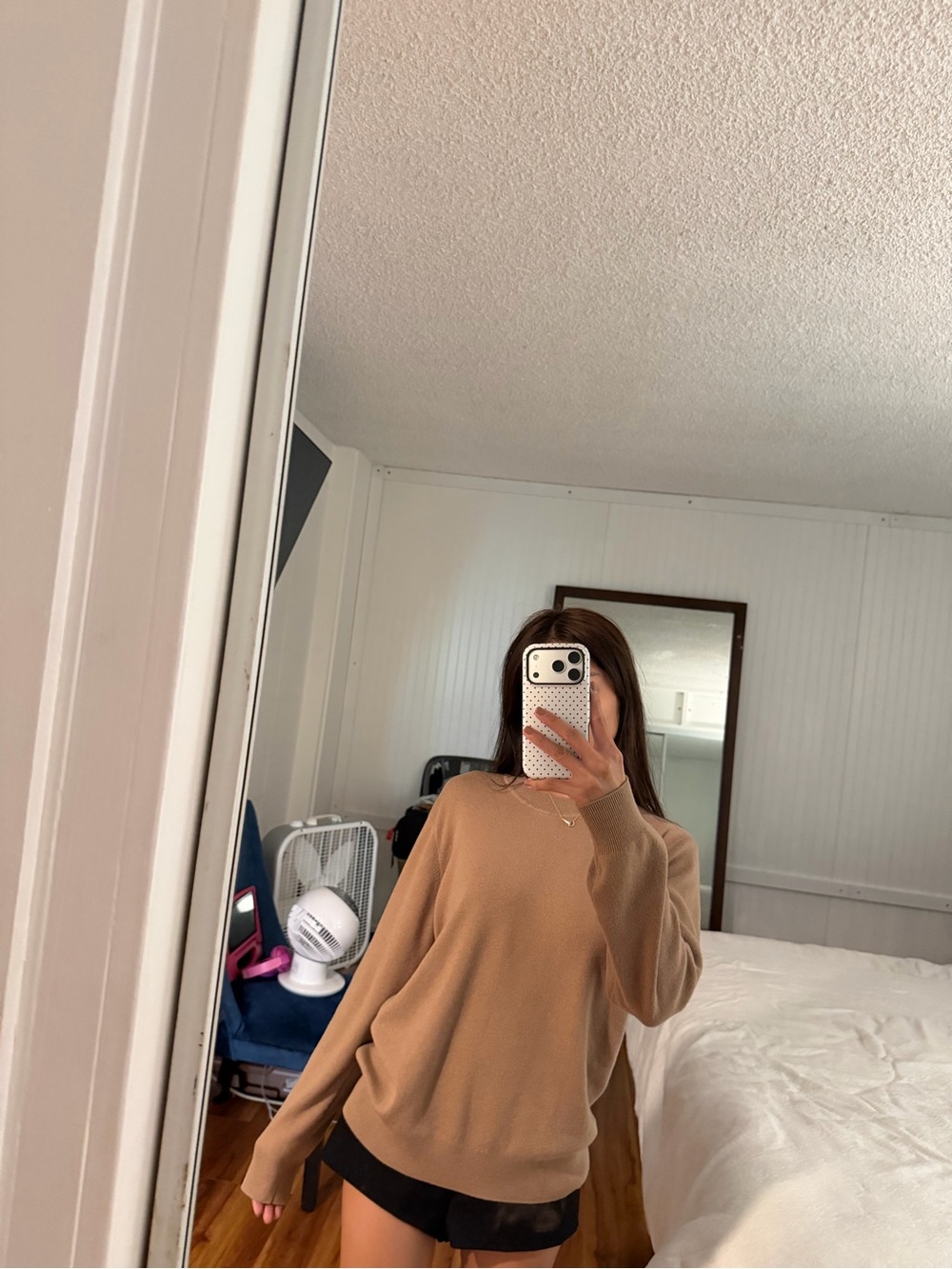 Women's Camel Crewneck Sweater
